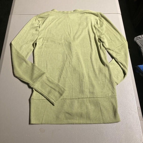 Zenana Outfitters Light Green Lightweight Snap Button Cardigan Sweater Spring L - Picture 2 of 6